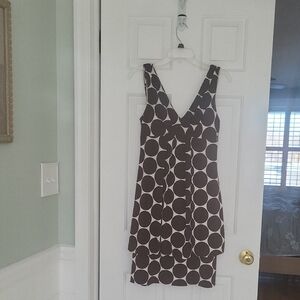 Eliza J Brown and White Polka Dot Mini Dress